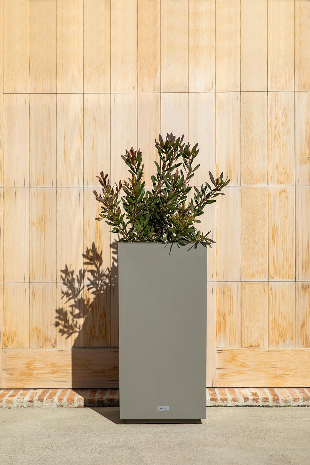 Veradek Block Series Pedestal Planter - Tall Planter for Indoor or Outdoor Front Porch | All-Weather Use with Removable Insert Bucket | Modern Décor for Flowers, Tall Trees, Faux Plants
