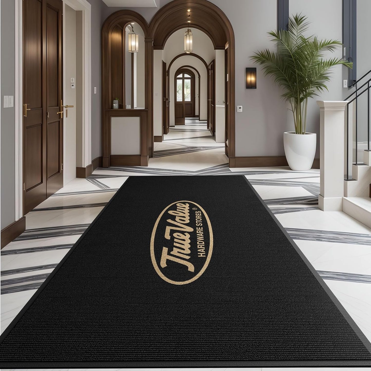 Custom Commercial Grade Area Rug with Any Logo Size Color Shape Floor Entryway Door Mat Welcome Carpet for Business Home Indoor/Outdoor Non Slip Washable Durable