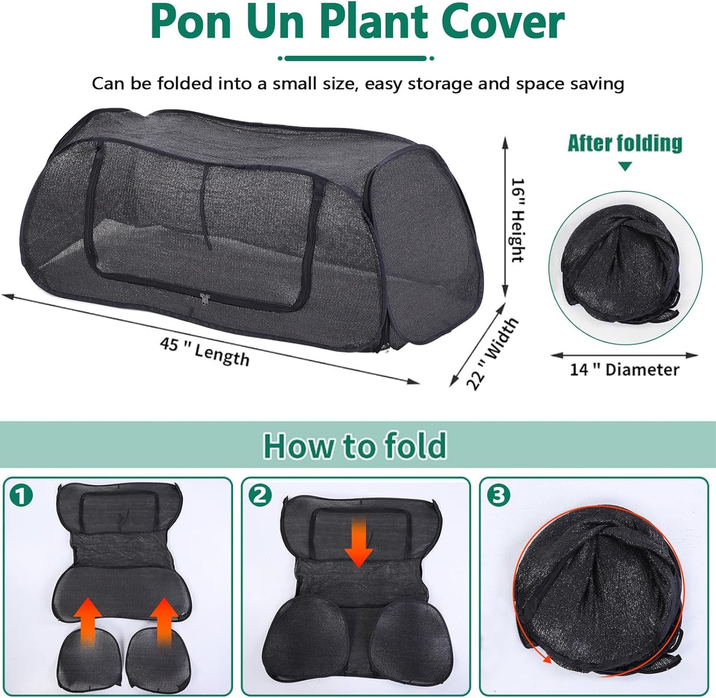 Garden Cover for Raised Flower beds, Plant Protection Hoods and Garden mesh Tents - 70% Sun-Blocking Shade Cloth with Metal pegs and Roll-up Zipper Door,safeguarding Plants from Birds