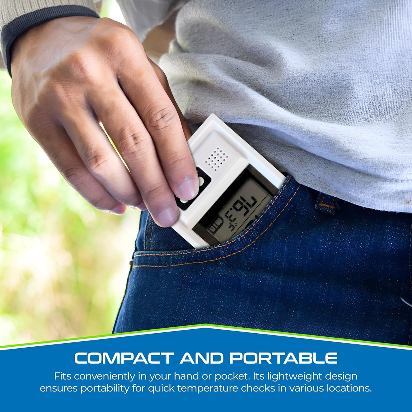 Sper Scientific Compact Digital Min/Max Thermometer 800121 - Wide Range Temperature Logger with Clear LCD Display - Ideal for Laboratories, Food Storage, HVAC & Greenhouses - 4 pc