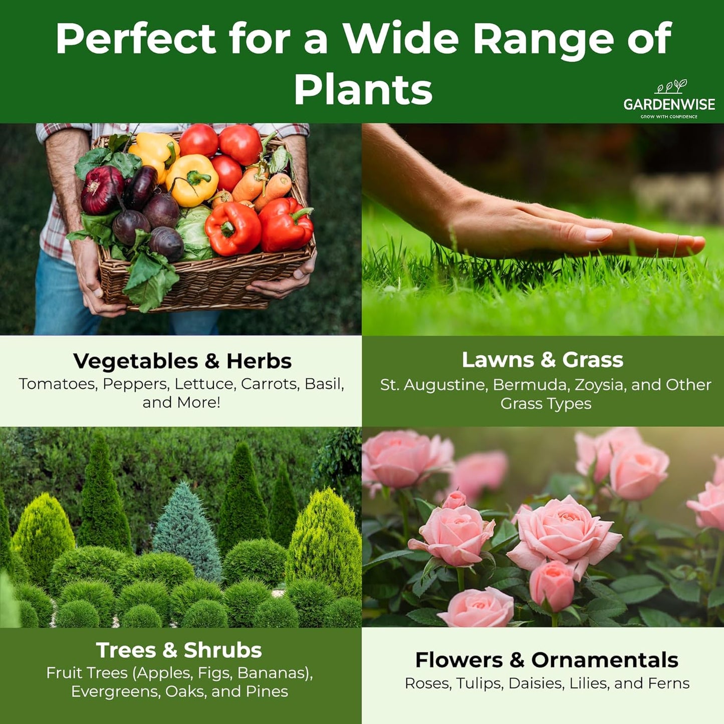 13-13-13 Slow Release Granular Fertilizer – All Purpose Plant Food 13 13 13 for Outdoor Grass, Vegetables, Roses, Flowers, Shrubs, Trees. Lawns, Gardens, Potted Plants (20 quarts)