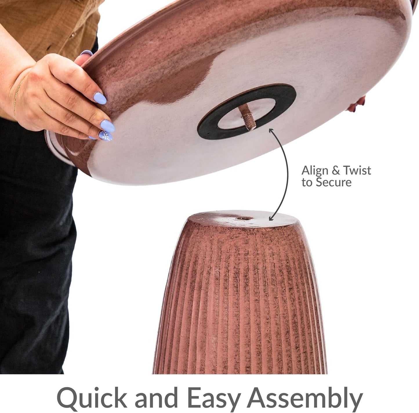 Sunnydaze Gleeful Garden Metal Bird Bath for Outdoors - Large Decorative Iron Birdbath - 23-Inch - Matte Green