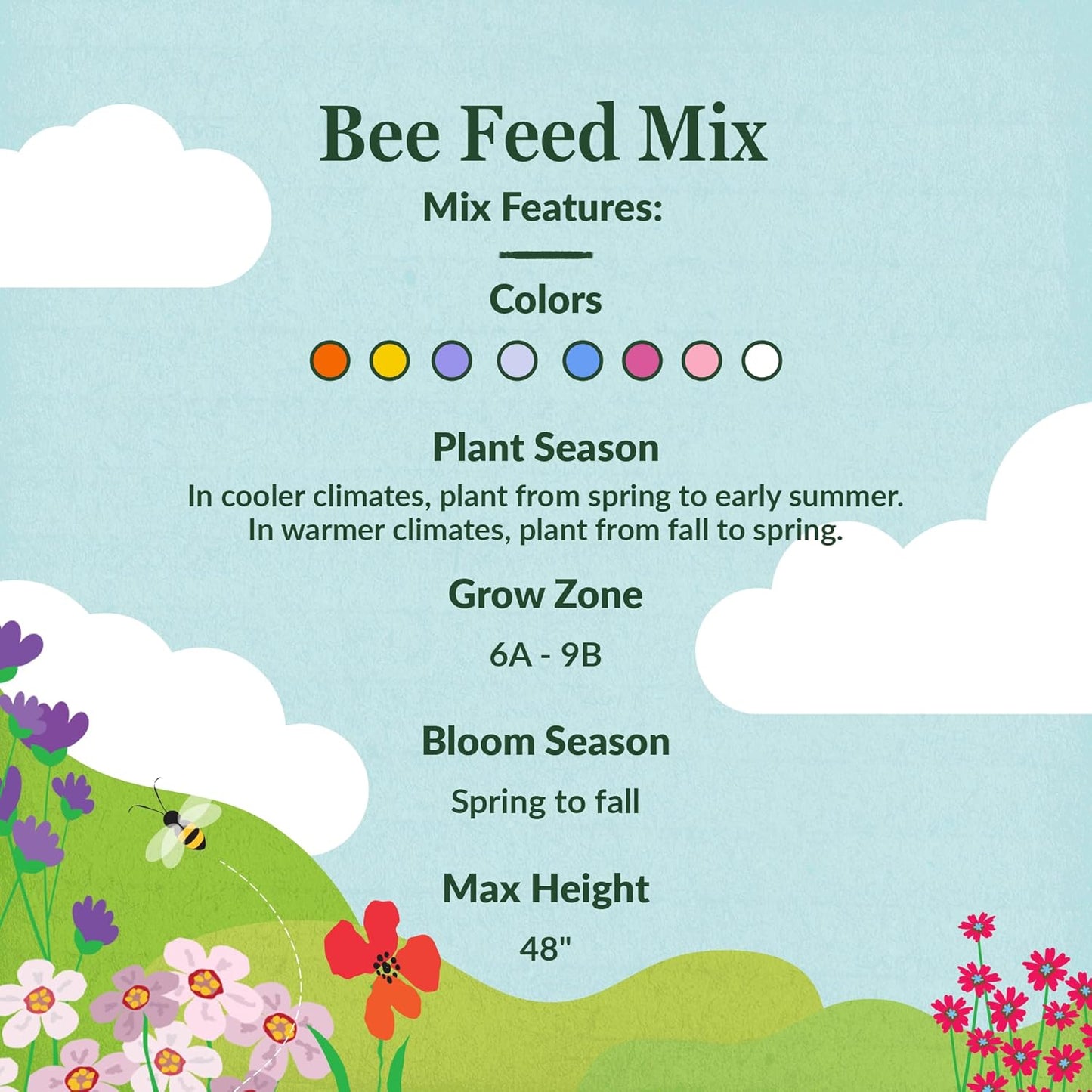 Ferry-Morse Bee Feed Mix Bulk Wildflower Seeds, 1lb