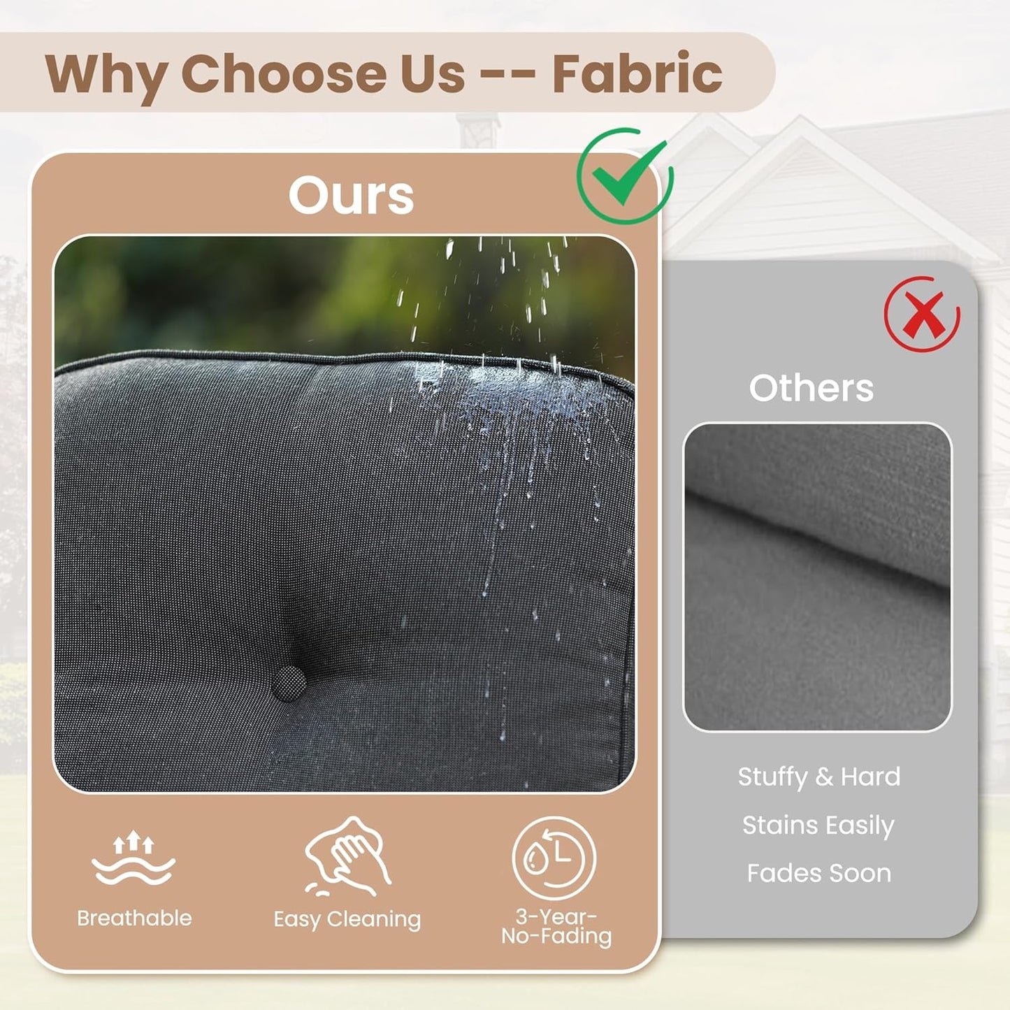 HOOOWOOO Patio Furniture Set,7 Pieces Outdoor Conversation Set,All Weather Wicker Loveseat Sofa Set with High Back Swivel Rocking Chairs Tables,Black