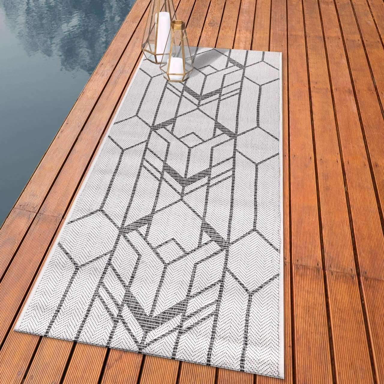 Keen Home Design Terrace Outdoor Runner Rug - 2x10 Washable Indoor/Outdoor Rug for Patio, Kitchen, Balcony, Beach, Garden, Deck and Porch, Size: 2'2"x9'11"