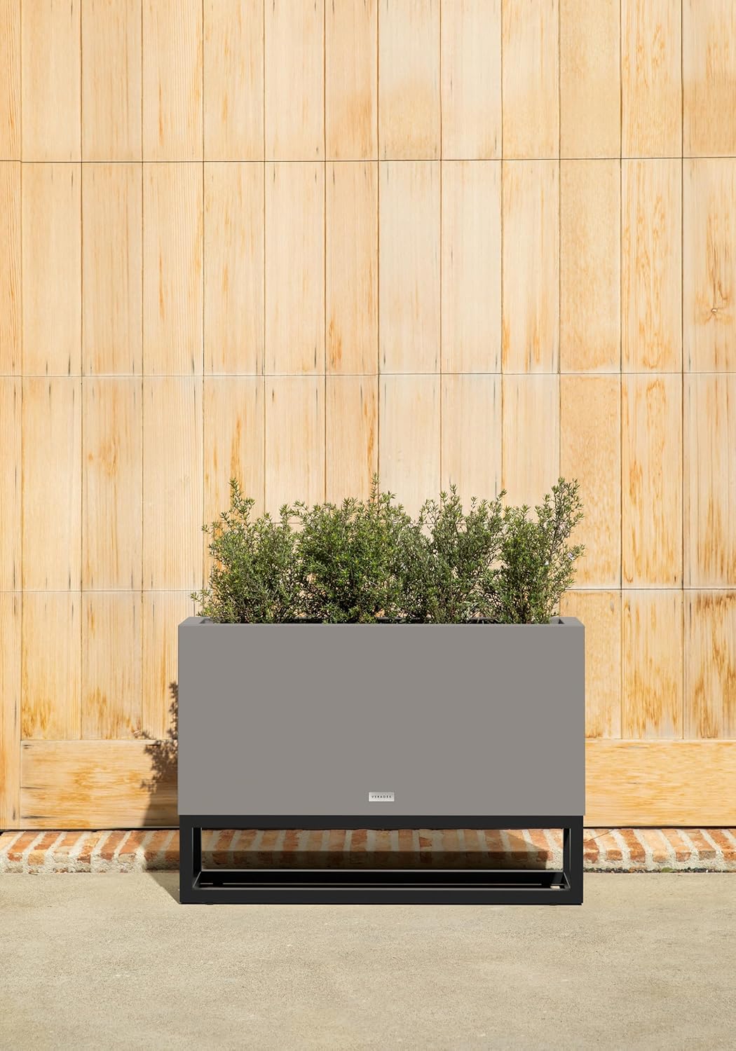 Veradek Block Series Raised Long Box Planter for Patio & Garden | Durable All-Weather Use with Aluminum Stand | Modern Décor for Herbs, Flowers