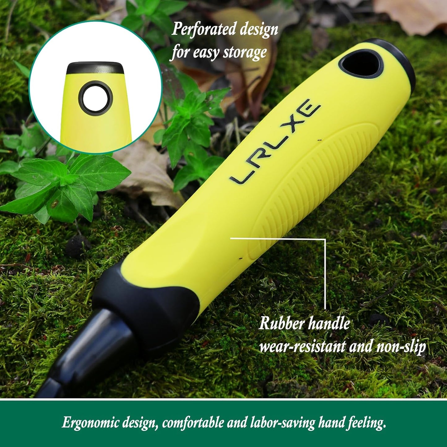 Garden Shovel-Heavy Duty Gardening Hand Trowel, Stainless Steel Garden Trowel with Rubberized Handle, Garden Tool for Soil Planting Digging Transplanting(Hand Trowel) (Yellow Handle)