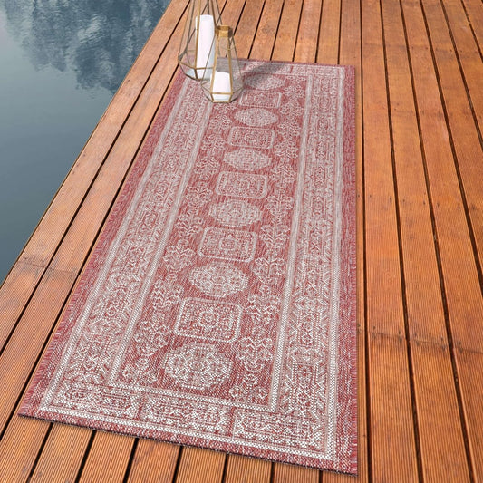 Keen Home Design Terrace Outdoor Runner Rug - 2x10 Washable Indoor/Outdoor Rug for Patio, Kitchen, Balcony, Beach, Garden, Deck and Porch, Size: 2'2"x9'11"