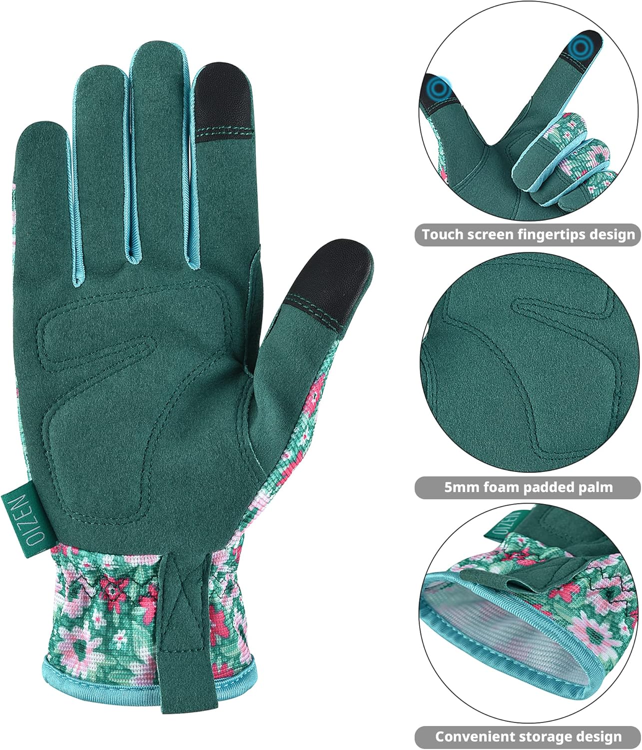 Gardening Gloves for Women and Men, Garden Gloves with Touch Screen, Thorn Proof Puncture Resistant Working Gloves, Gardening Gifts for Women, Size Large