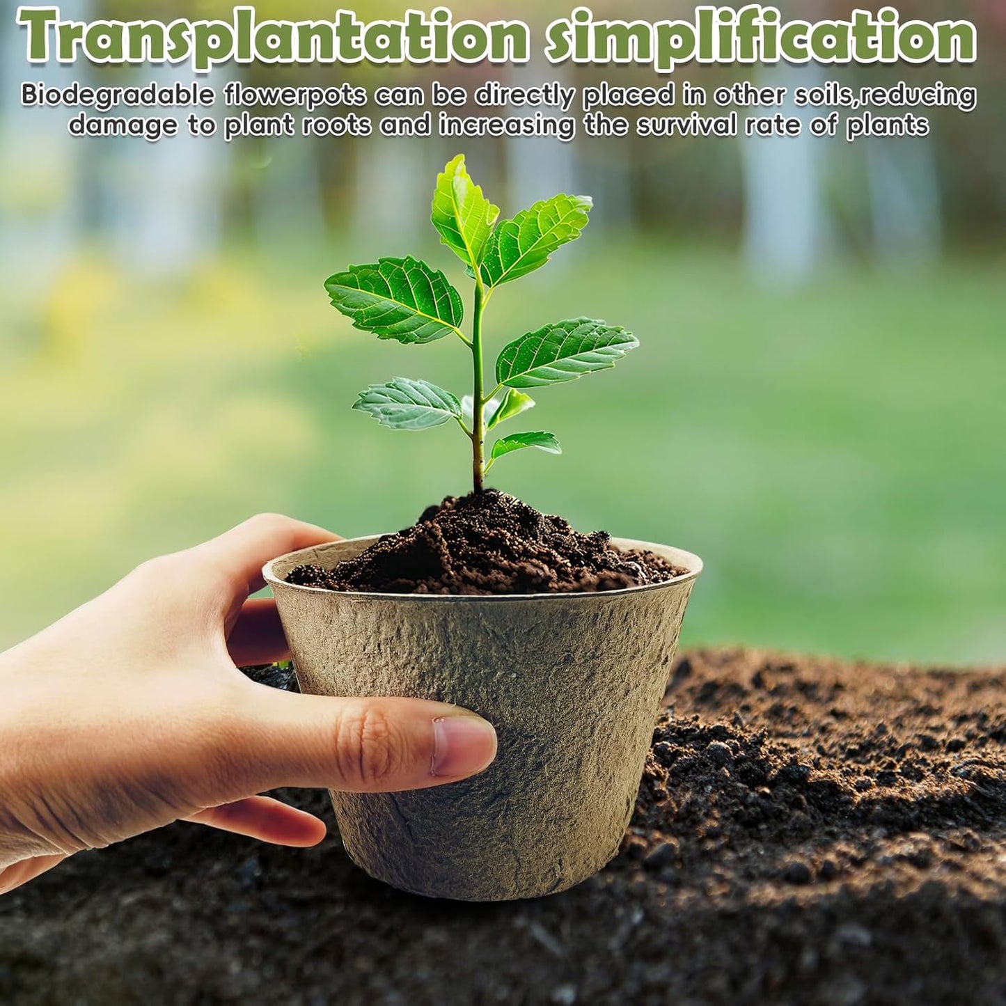 PINVNBY 132 PCS Plant Pots 4 Inch Peat Pots for Seedlings with 100 Pcs Plant Labels Biodegradable Nursery Pots with Drainage Holes for Indoor and Outdoor Planting