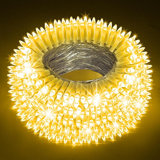 200 LED 66ft Christmas String Lights Indoor Outdoor, 8 Modes Christmas Fairy Lights with Timer & Momory, IP44 Waterproof Christmas Tree Lights for Xmas Patio Yard Fence Balcony Garden (Warm White)