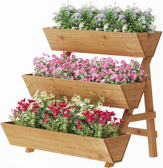 Raised Garden Bed, 3 Tier Vertical Garden Planter for Indoor & Outdoor, Raised Planter Box with Legs