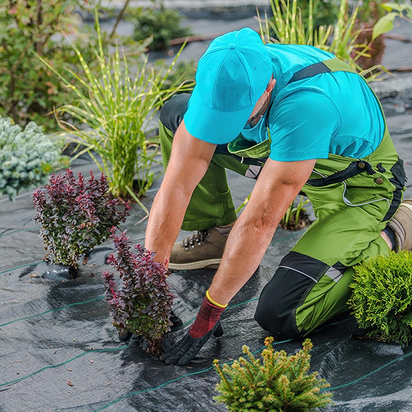 3 x 300 FT Weed Barrier Fabric,2.4 OZ Landscape Fabric,Heavy Duty PP Ground Cover for Gardening,Farming