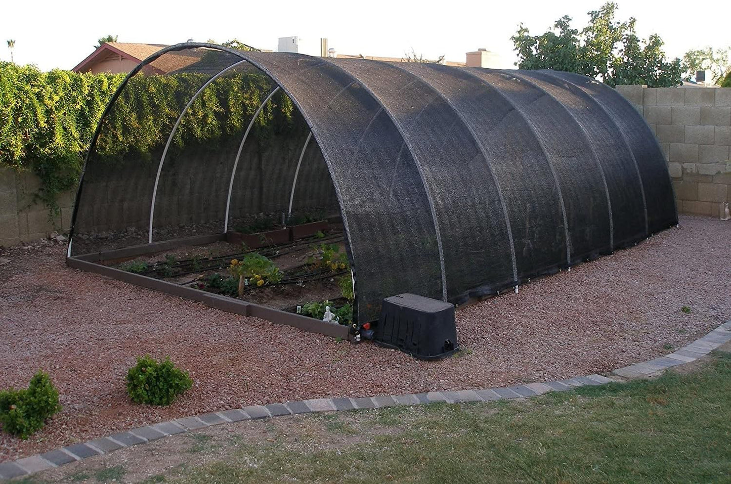 Agfabric 40% Shade Cloth 12X 20ft Sun Shade Fabric Sunblock Shade Cloth Cover with Clips for Plants, Black