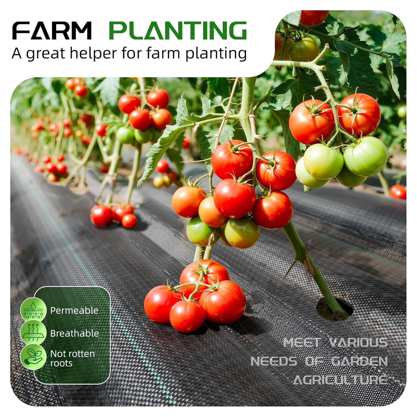 Land Guard 4ft x 300ft Weed Barrier Fabric Heavy Dusty, Ground Cover, Weed Mat, Woven Landscape Fabric for Garden, Lawn and Outdoor Project