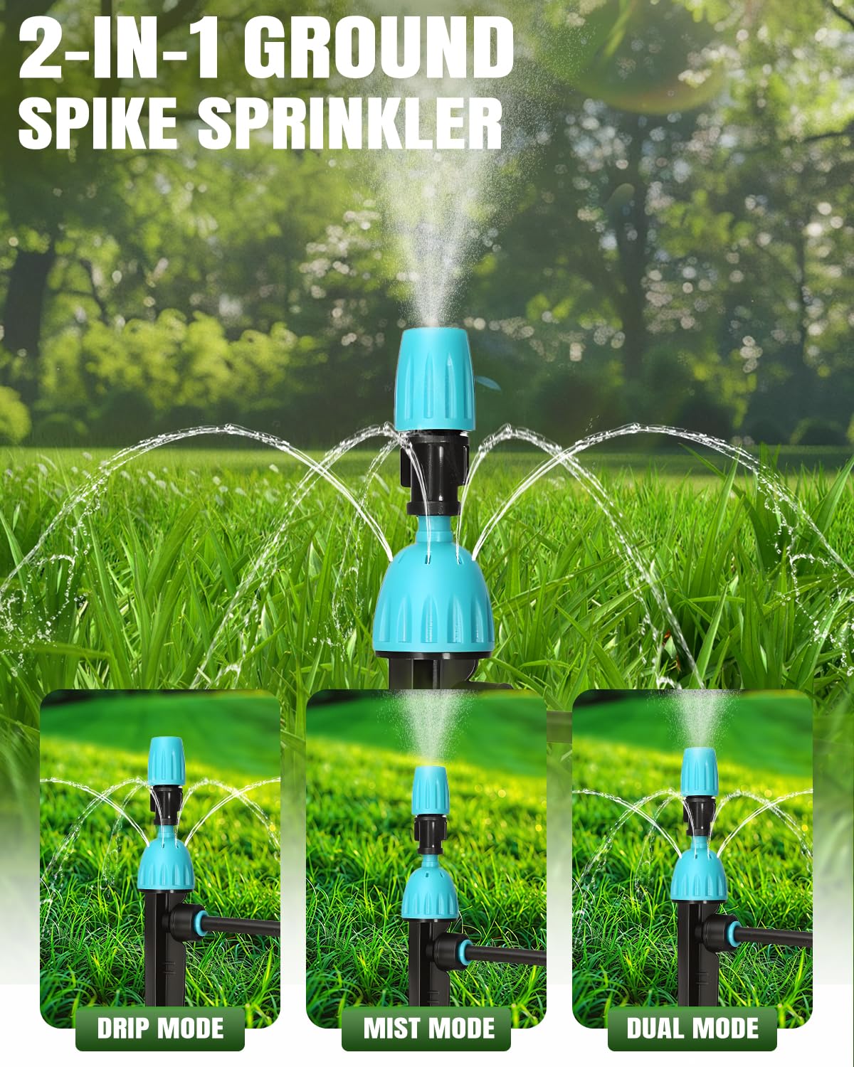 Breeze Touch 120FT Automatic Drip Irrigation Kits with Garden Timer, Garden Watering System for Lawn, Quick Connector Design Irrigation System Kit with Easy Programmable Water Timer