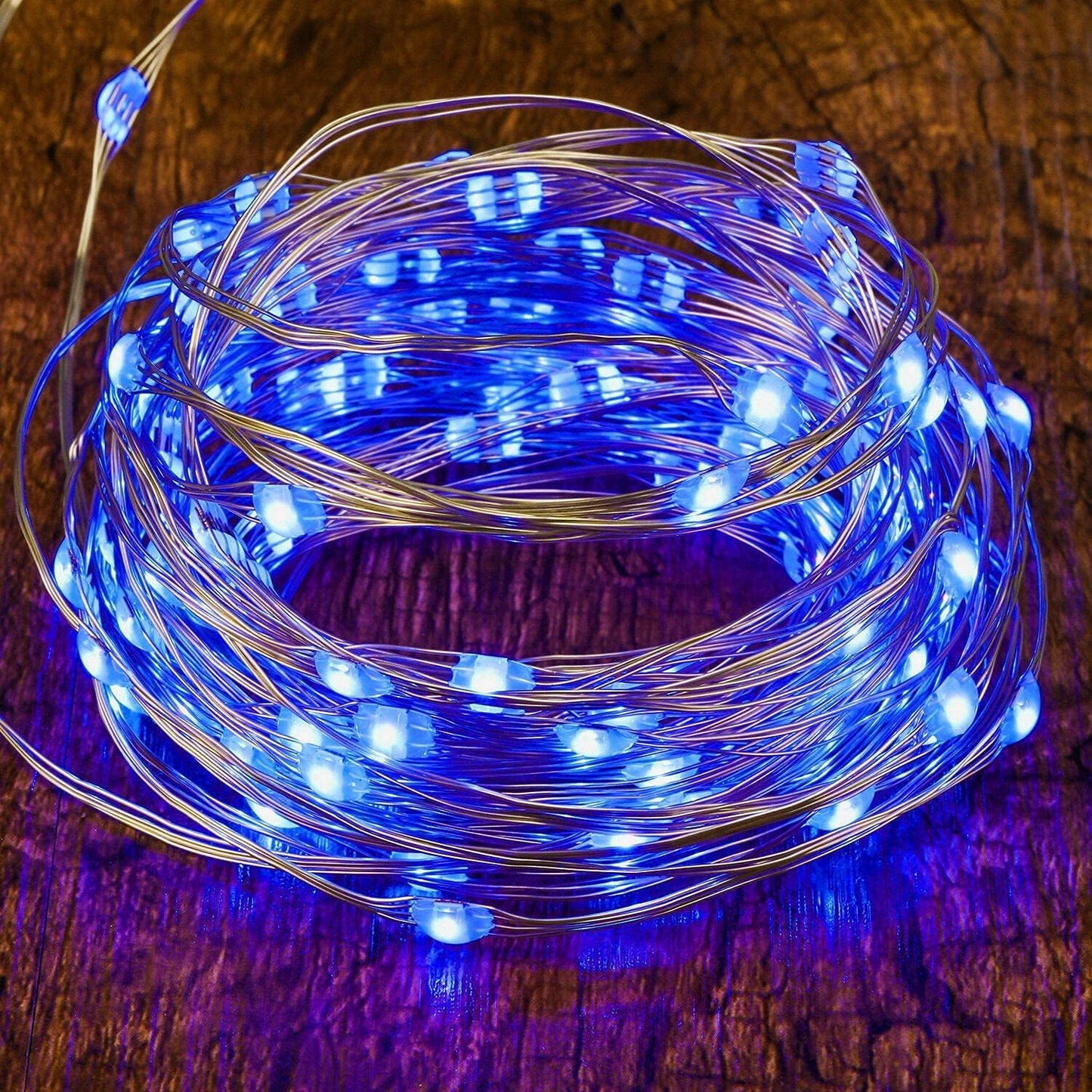 2 Pack Solar Powered Fairy String Lights Outdoor Waterproof 8 Modes Twinkle Christmas Decorations Lights, Each 33ft-100LED, 40ft-120LED, 66ft-200LED, 80ft-240LED, (Blue, 66)