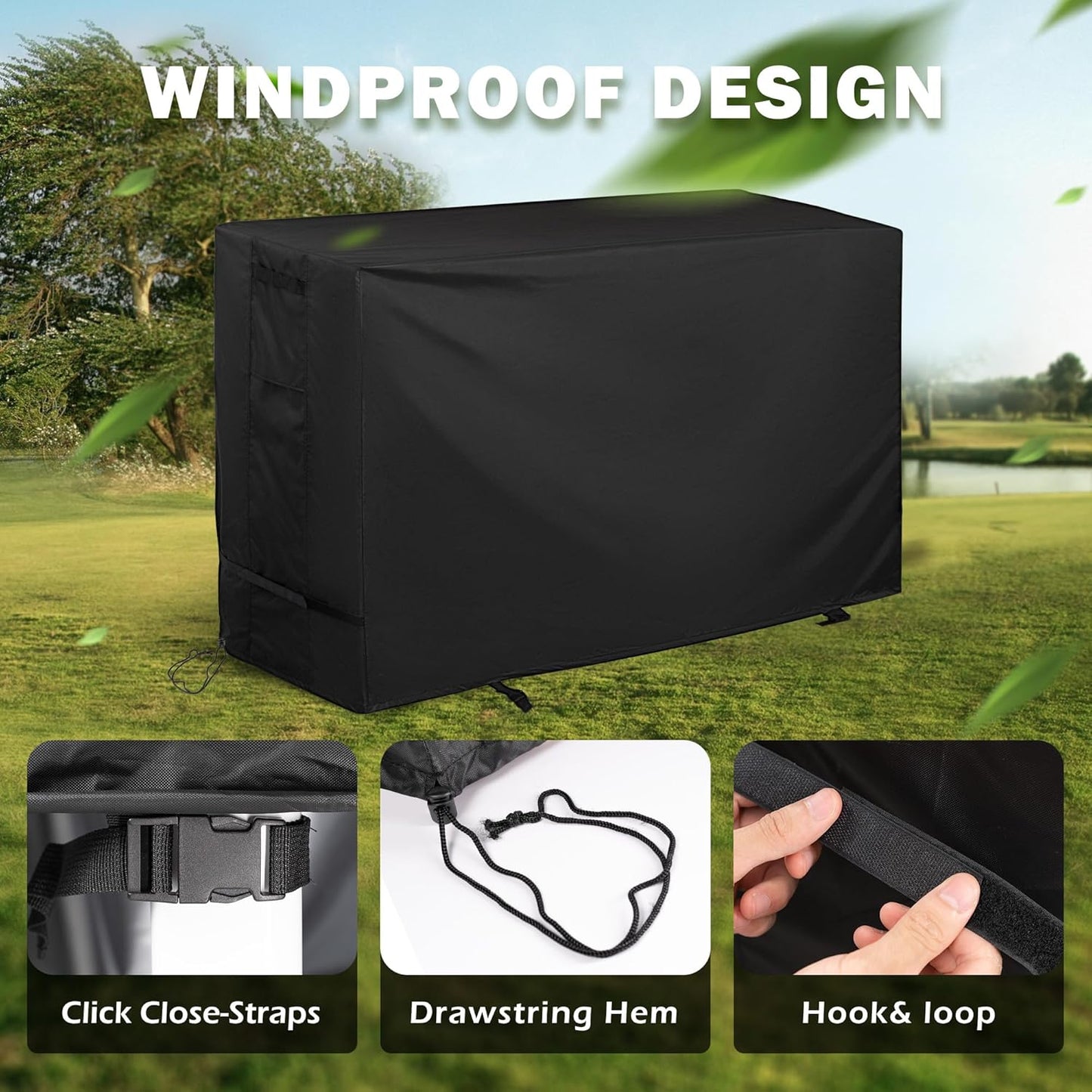 Pizza Oven Table Cover for BBQMall Pizza Oven Table Cart, Outdoor Grill Cart Cover for GRILL FORCE Pizza Oven Stand/Pizza Topping Station