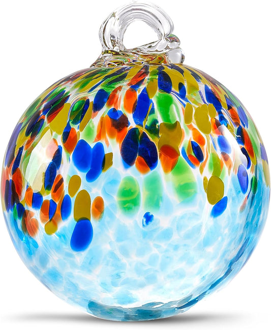 EUSTUMA Hand Blown Glass Witch Ball,Glass Ball Ornament Hanging Garden Gazing Ball Indoor Outdoor Home Décor. (1)