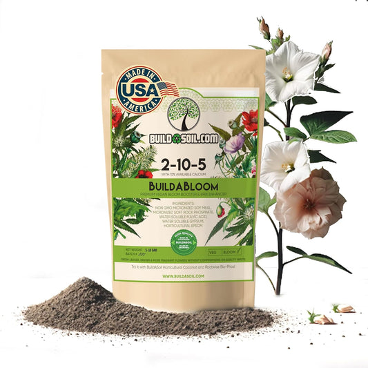 BuildASoil Vegan Bloom Booster & Flower Fertilizer – Organic Hydrangea & Rose Fertilizer Plant Food, Bloom Booster Fertilizer for Outdoor Gardens & Houseplants – Natural Soil Flower Food, 5 LB Bag