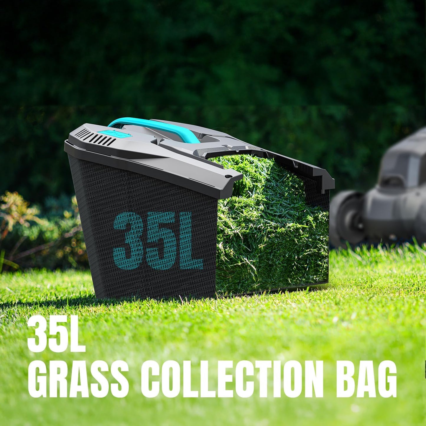 Electric Lawn Mower with Brushless Motor, 20V 13 inch Cordless Lawn Mower with 5-Position Cutting Height Adjustment, 2x4.0Ah Battery and Charger Included