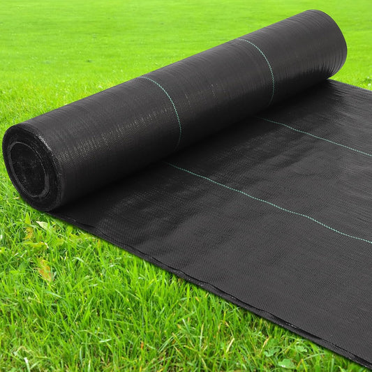 Towallmark Weed Barrier Landscape Fabric 3FTx300FT, Heavy Duty 3.2O Weed Block Gardening Ground Cover Mat, Weed Control Garden Cloth, Woven Geotextile Fabric for Underlayment, Driveway Fabric