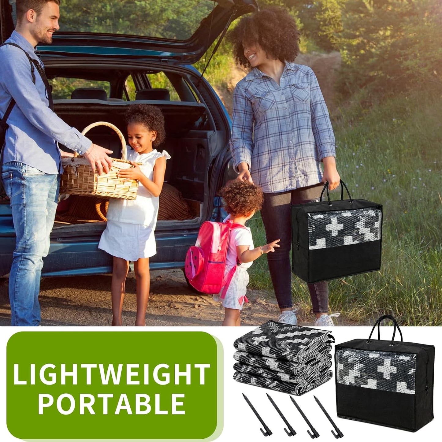 Outdoor Rug 9x12 ft Waterproof, Reversible Outdoor Plastic Straw Rug for Patios Clearance, Outdoor Area Rug Carpet RV Mat for Camping Backyard Deck Porch