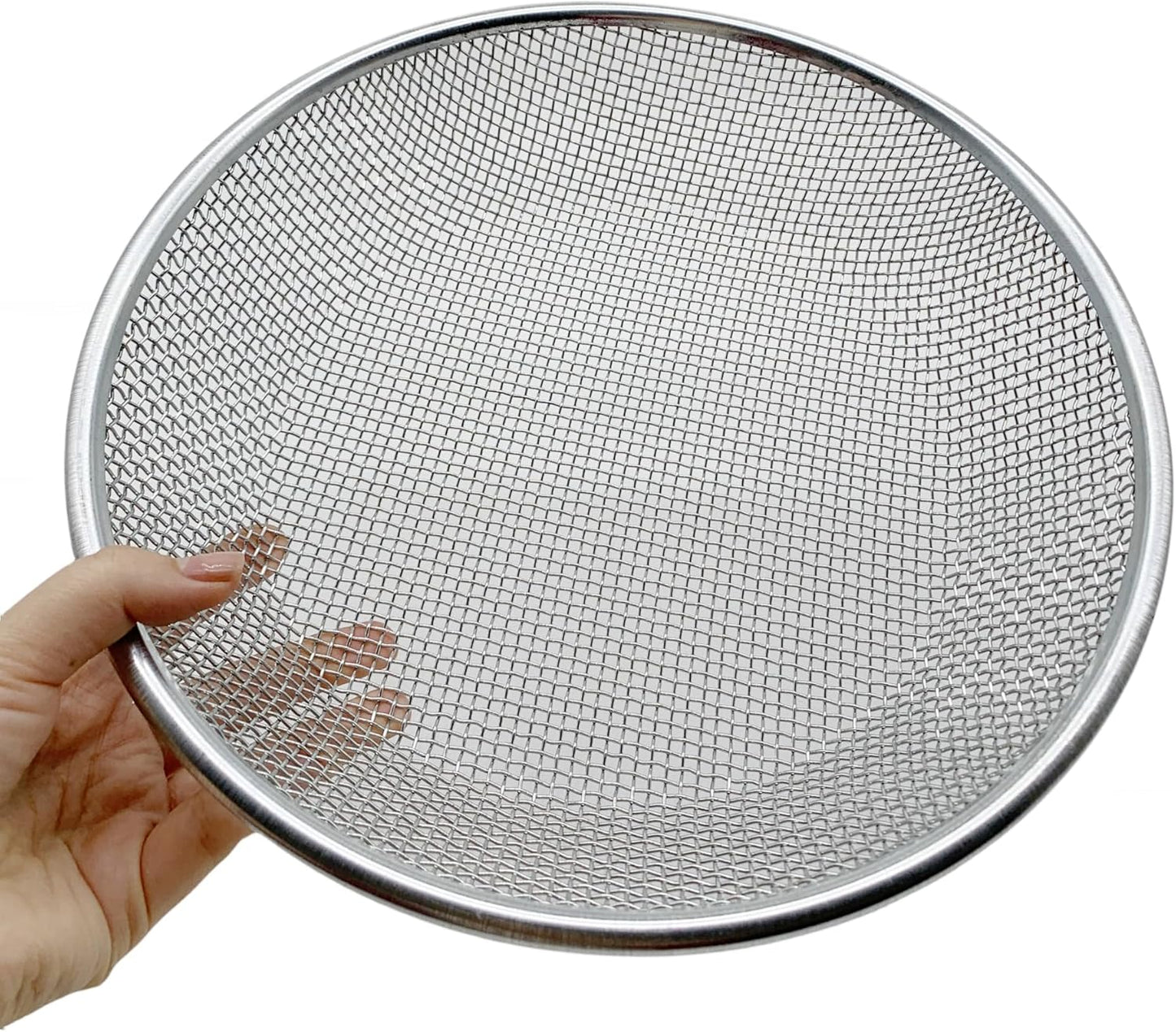 3 PCS Soil Sieve for Garen -12 inches Soil Sifter for Rocks Compost Suitable for 5 Gallon Drums 10mm，6mm，3mm