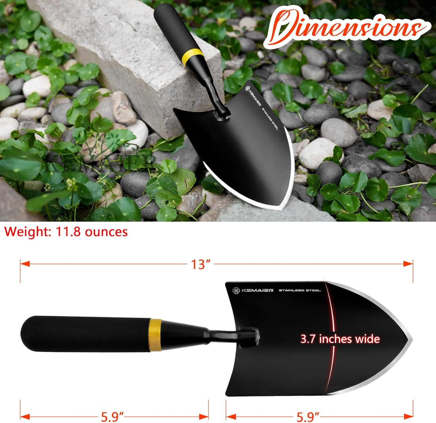 Garden Tool Set - Featuring a Heavy-Duty Stainless Steel Hand Cultivator, Transplant Shovel, Trowel, Crack Weeder, and Dandelion Weeder - The Ultimate, Unbreakable Gardening Gift