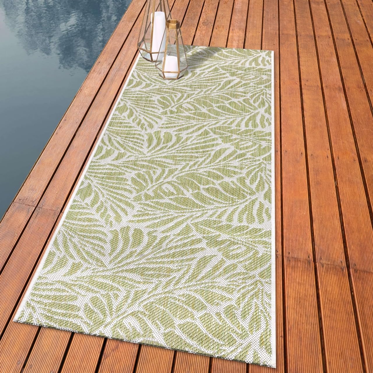 Keen Home Design Terrace Outdoor Runner Rug - 2x8 Washable Indoor/Outdoor Rug for Patio, Kitchen, Balcony, Beach, Garden, Deck and Porch, Size: 2'2"x7'7"