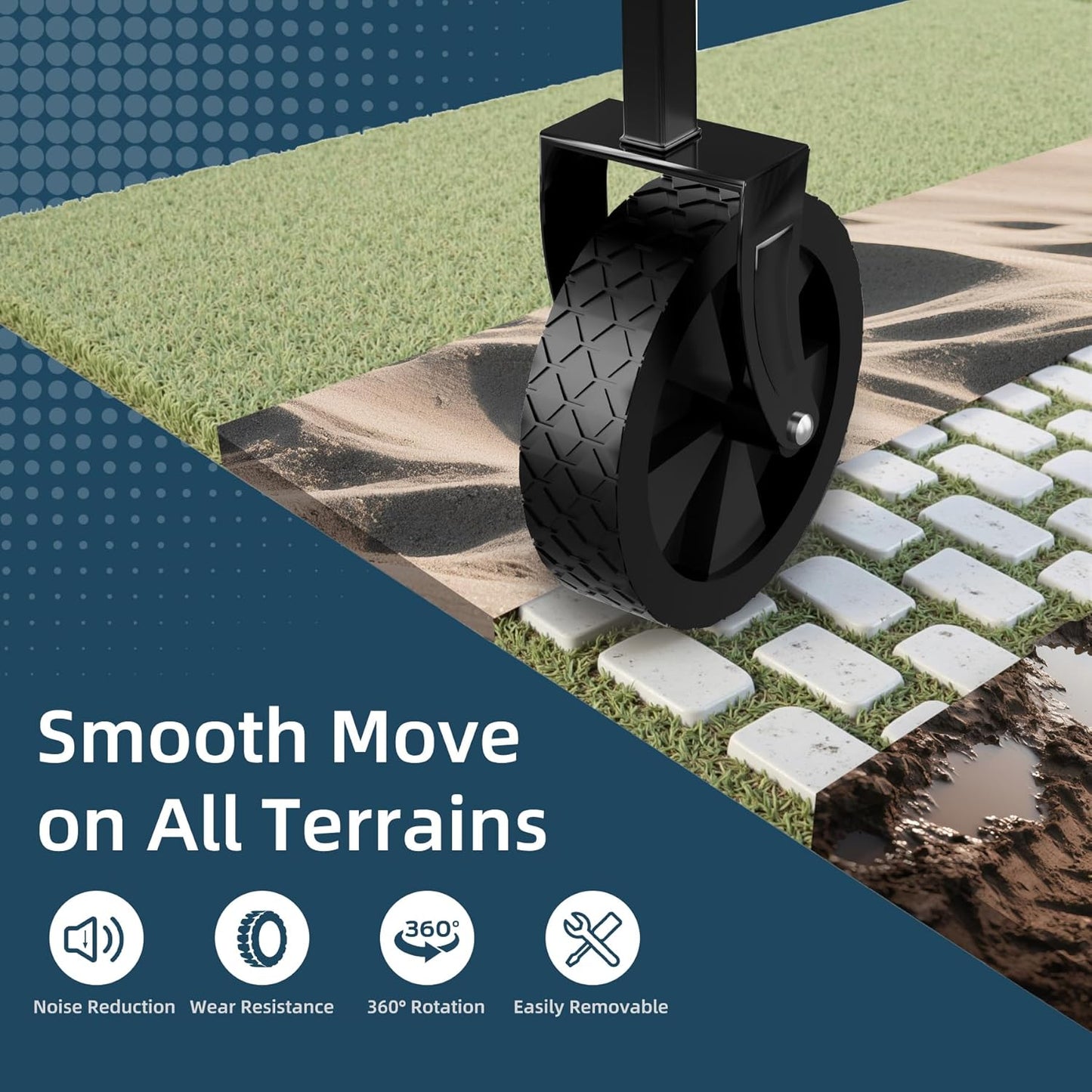 Favoyard Collapsible Wagon 100L & 330LBS, Heavy Duty Wagon Carts Foldable, Portable Folding Wagons with All - Terrain Wheels& Drink Holders, for Grocery Camping Beach Shopping Garden, Black