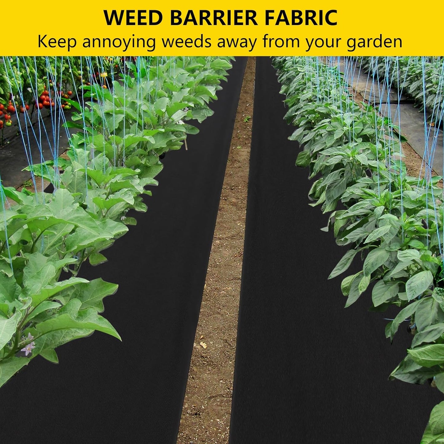 4ft x 250 ft Weed Barrier Landscape Fabric, Premium Non-Woven 1.8oz Ground Cover Weed Block Gardening Mat, Easy Setup & Superior Weed Control, for Erosion Control, Weed Block, Ground Cover