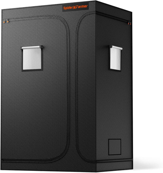 Spider Farmer 2 in 1 4x3 Grow Tent Pro-Grade, 48"x36"x72", with Observation Window and Floor Tray, 1680D Thicken Mylar Canvas, 4x3x6 for Indoor Hydroponic Growing for SF2000Pro, SE3000, G3000