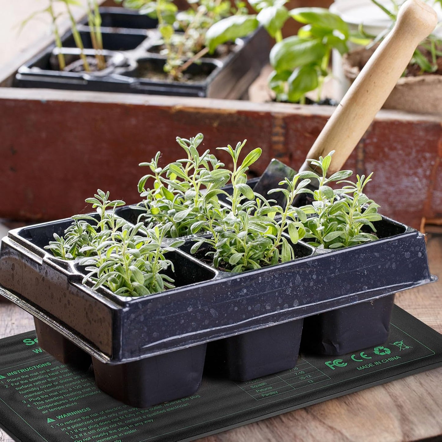 Seedling Heat Mat 4 Pack, MET Certified Heating Mat for Plants Grow Seed Starting Greenhouse, Waterproof Durable Germination Warm Hydroponic Heating Pad