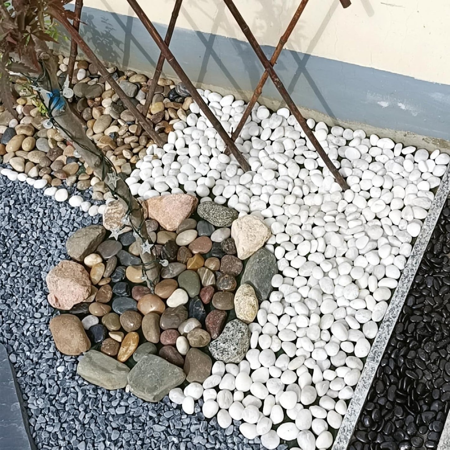 5 lbs White River Rocks, Polished Pebbles for Indoor Plants, 2-3 inch Decorative White Stones for Plants Vase Garden and Landscaping Rocks