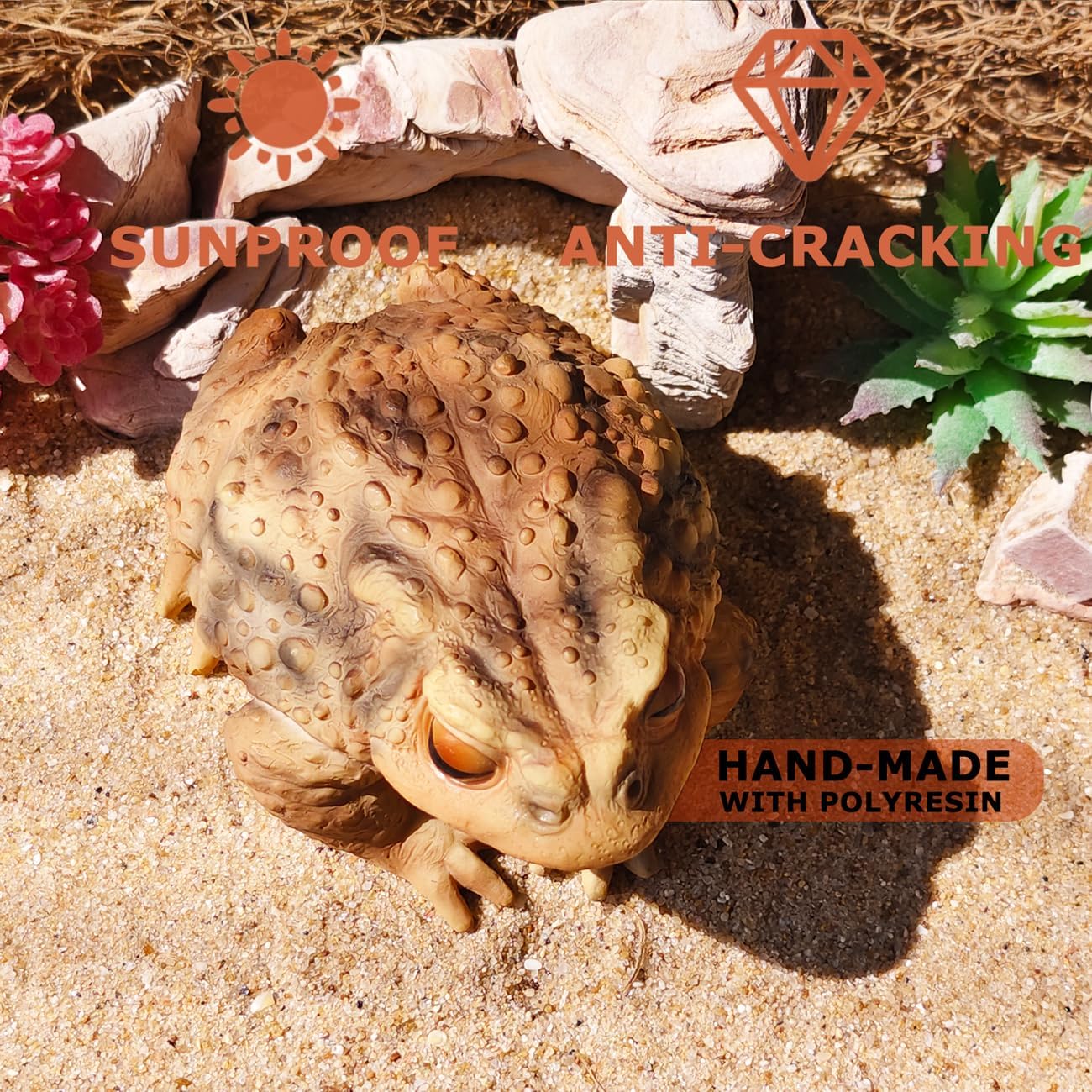 Sunthus Frog Toad Sculptures Garden Statues Yard Art Resin Decorations Outdoor Garden Decor