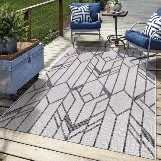 Keen Home Design Terrace Outdoor Area Rug - 9x12 Washable Indoor/Outdoor Rug for Patio, Kitchen, Balcony, Beach, Garden, Deck and Porch, Size: 8'10"x12'