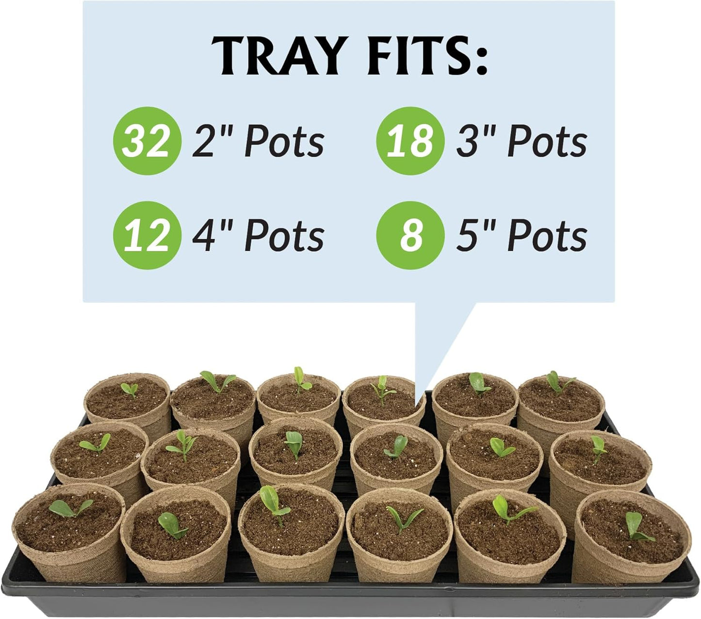 Jiffy Seed Starting Tray Seed Starter Kit with Humidity Dome - 10 Trays and Domes
