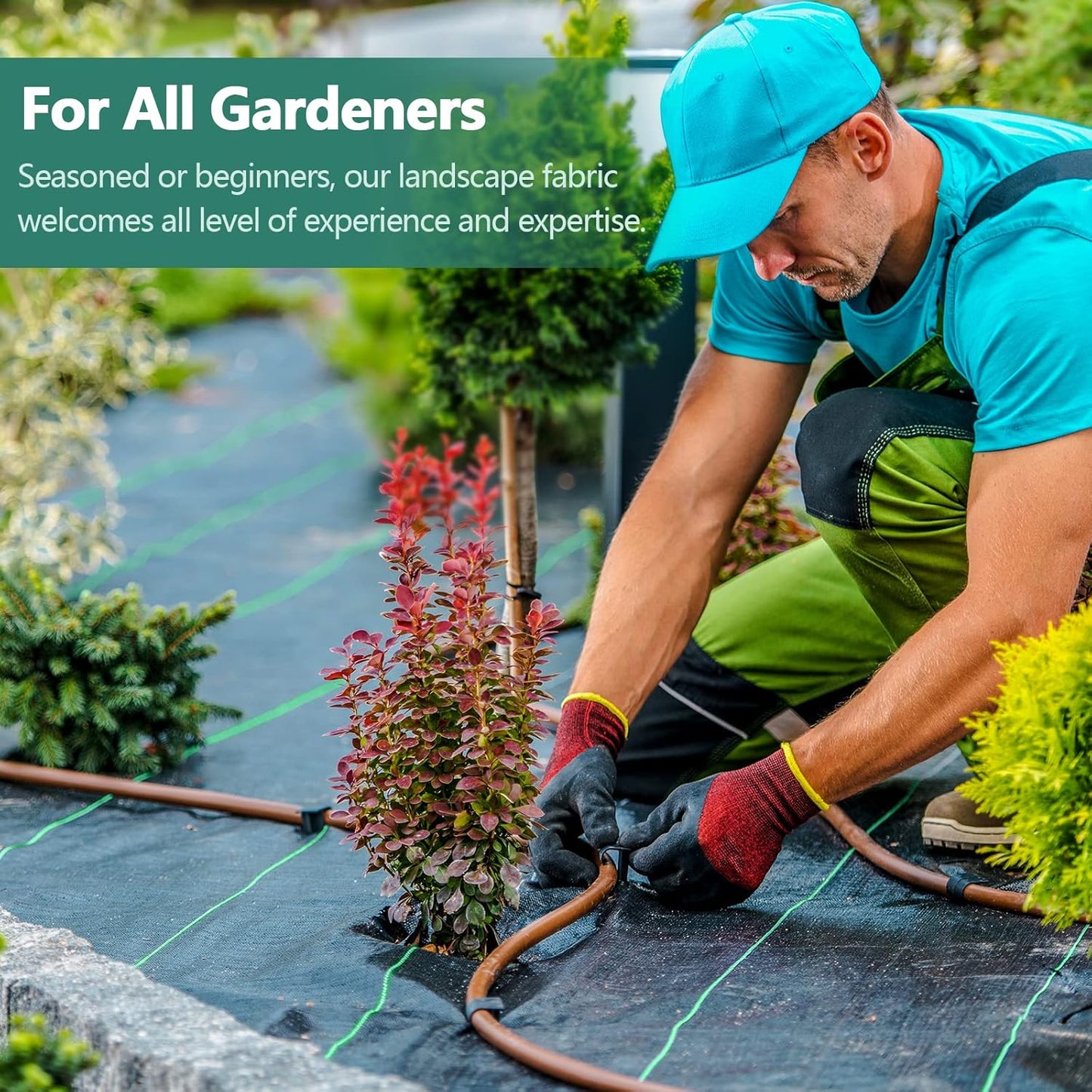 Land Guard 6ft x 300ft Weed Barrier Fabric Heavy Dusty, Ground Cover, Weed Mat, Woven Landscape Fabric for Garden, Lawn and Outdoor Project