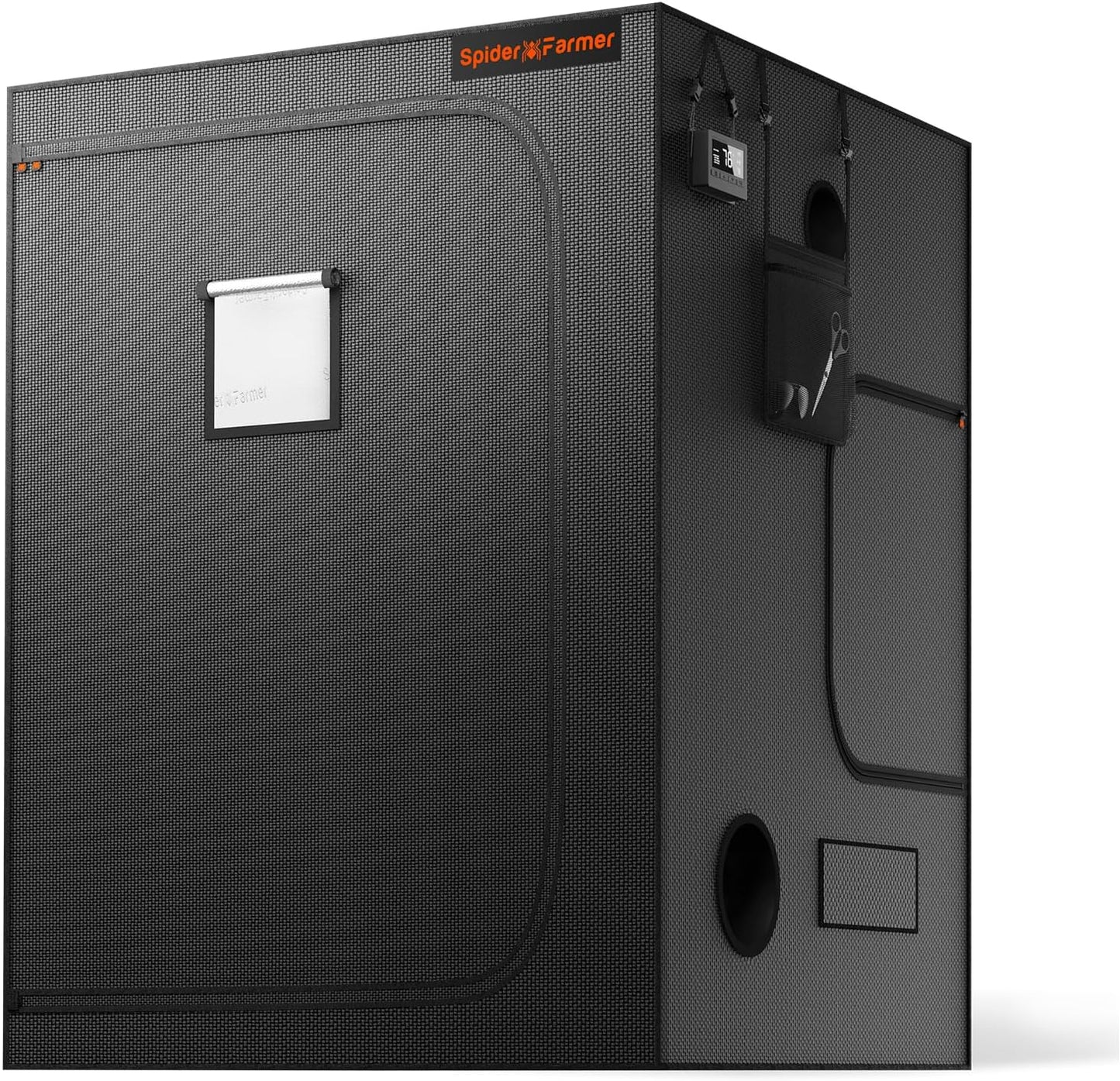 Spider Farmer 5x5 Grow Tent Pro-Grade, 60"x60"x80", with Observation Window and Floor Tray, 1680D Thicken Mylar Canvas, 5x5x6.6 for Indoor Hydroponic Growing for SF7000, SE7000, G7000