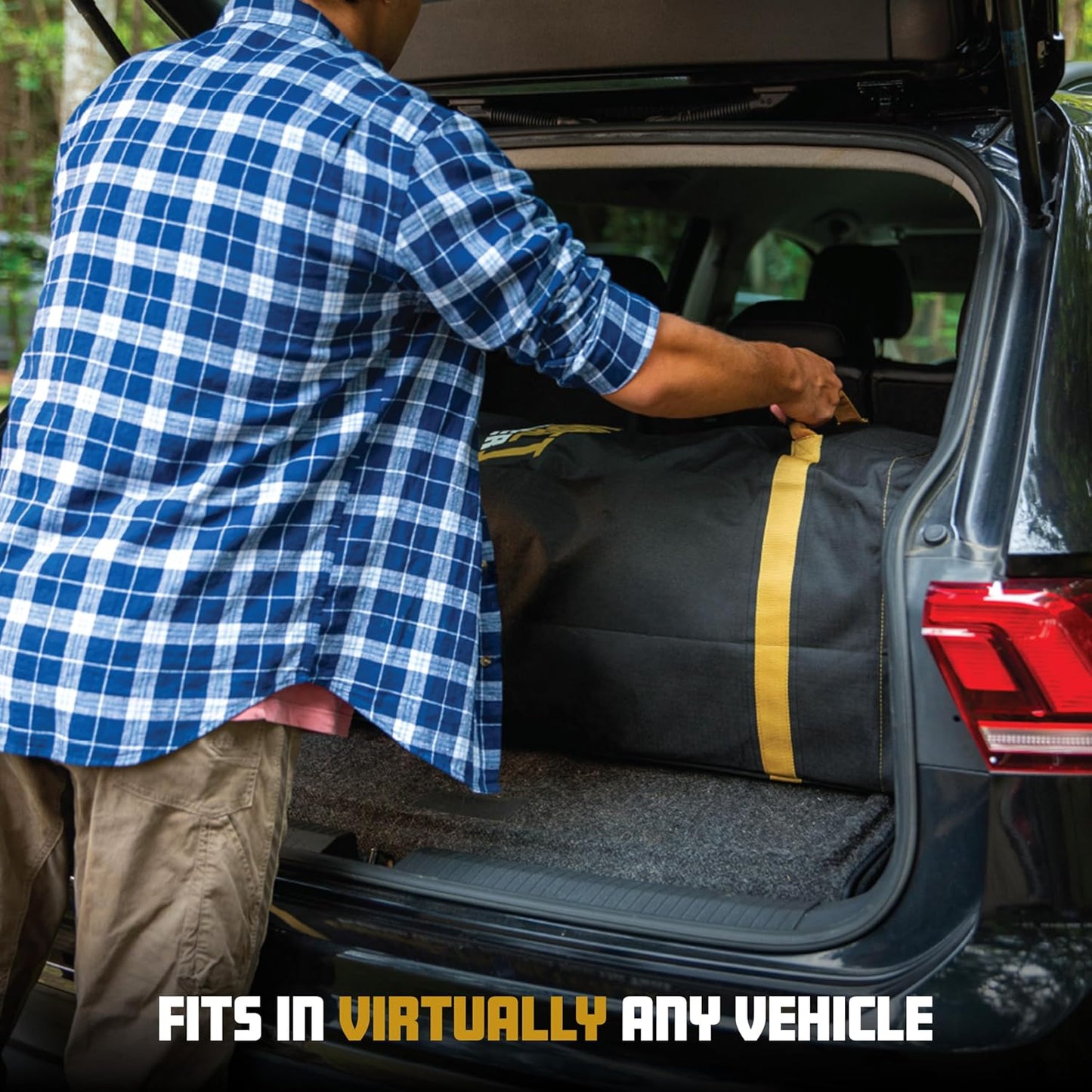 10x10 Heavy Duty Pop Up Canopy - EZ Up, Commercial Grade Aluminum Frame, 42” Folded Frame Height, UPF 50+, Adjustable Portable Tent for Beach, Events, Camping, Roller Bag (Black)