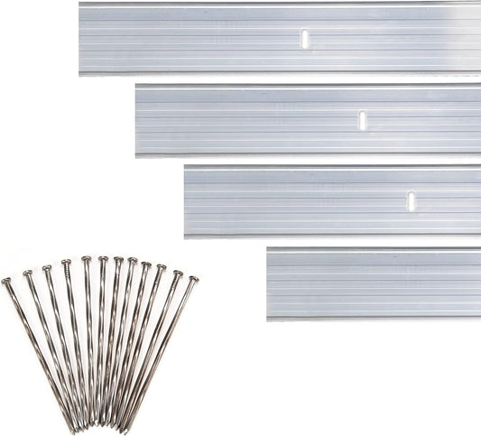 Dreamscape YardEdge Aluminum Landscape Edging - 8 Strips, 6ft Each (48ft Total), Mill Finish - Professional Quality Landscaping Border, Metal Divider for Lawn, Garden, Flowerbed