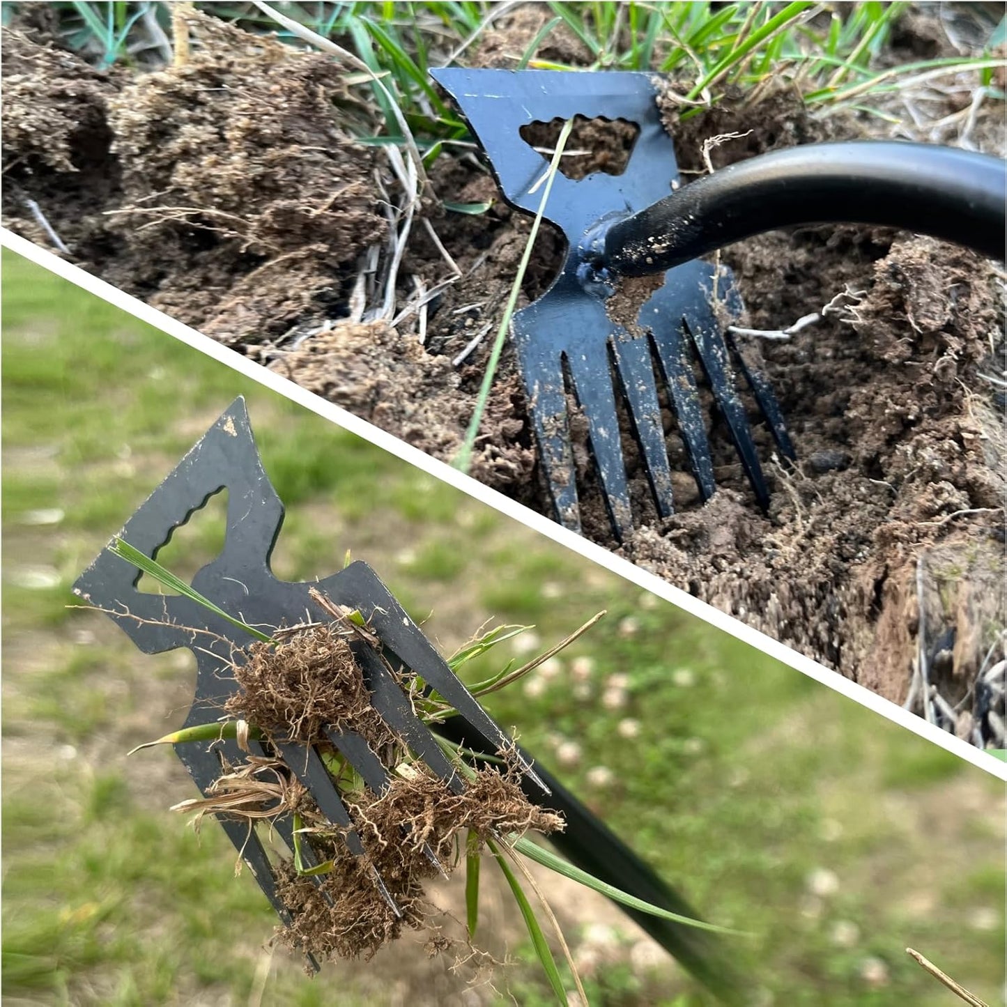 Weed Puller Tool-2Pcs Gardening Hand Weeder Tools, 2025 New Weeding Artifact Uprooting Weeding Tool, Manganese Steel Weed Removal TooL, 6 Teethes Dual Purpose Manual Weed Pulling Tool for Yard Gardenl