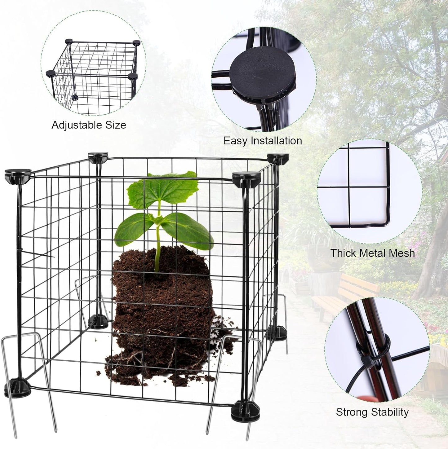 20 Set Wire Plant Cages for Plants Protect from Rabbits,