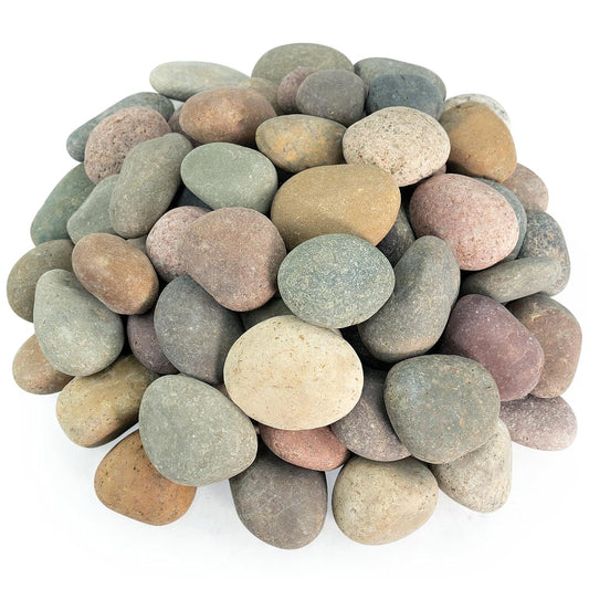 River Rocks, 20lbs Aquarium Rocks, 2-3 Inch Colorful Pebbles for Indoor Plants, Natural Stones for Landscaping Garden Paving Plant Rocks Crafting Walkways