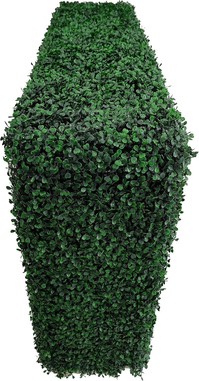 AGPL Artificial Hedge Wall Without Planter, Outdoor or Indoor Decorative Privacy Wall, Great for Balcony, Patio, Deck, TOP Cover Panel is Included ... (48" W*12" D*79" H)