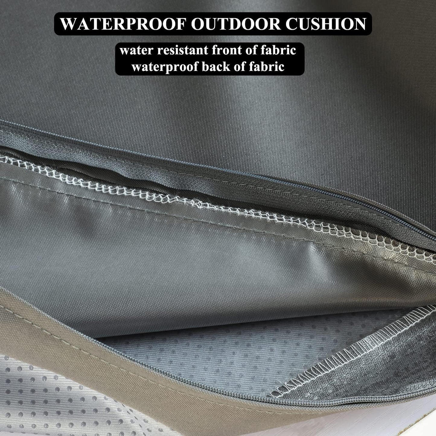 Patio Chair Cushions Non Slip Bottom Chair Pad with Ties Set of 2 Waterproof Square Outdoor Seat Cushion Replacement for Garden Swing Furniture 18x18 Inch, Gray