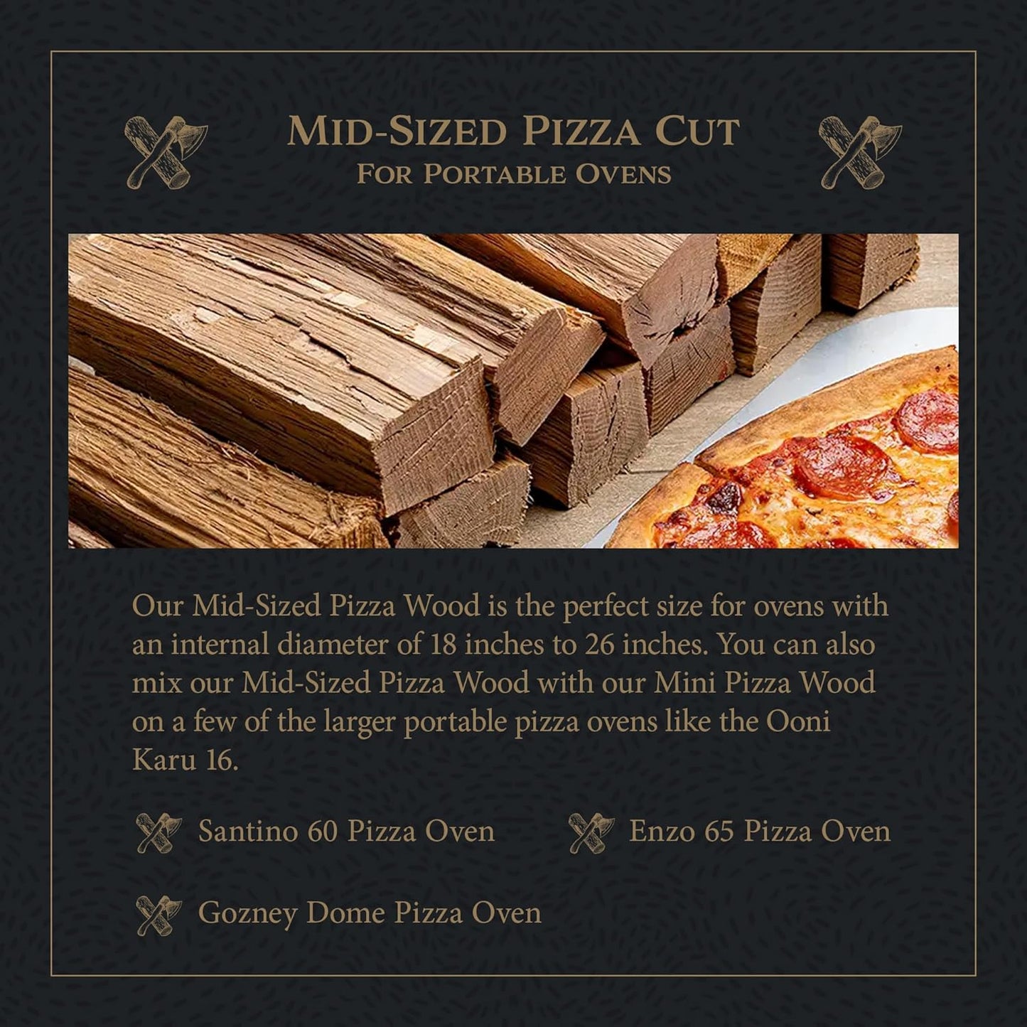 Cutting Edge Firewood Pizza Oven Wood - 8-Inch Splits - Ultra Kiln-Dried Premium Oak Cooking Logs - 10 lb Box for Alfa One, Gozney Dome, Solo Stove and More