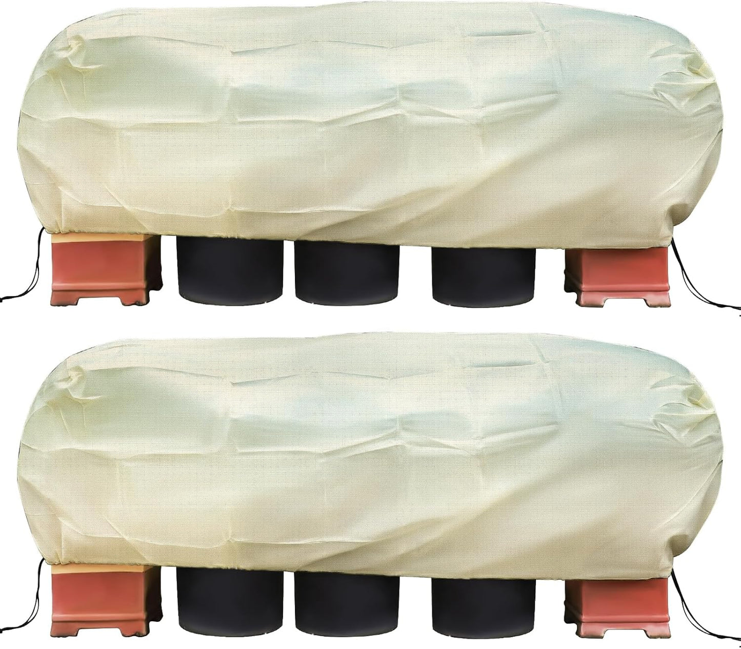 MIXC 2 Packs Plant Covers Freeze Protection, 59" x 19.7" x 21.7" Winter Plant Cover Cold Weather Tree Frost Cloth Warm Blankets Shrub Covers for Outdoor Plant