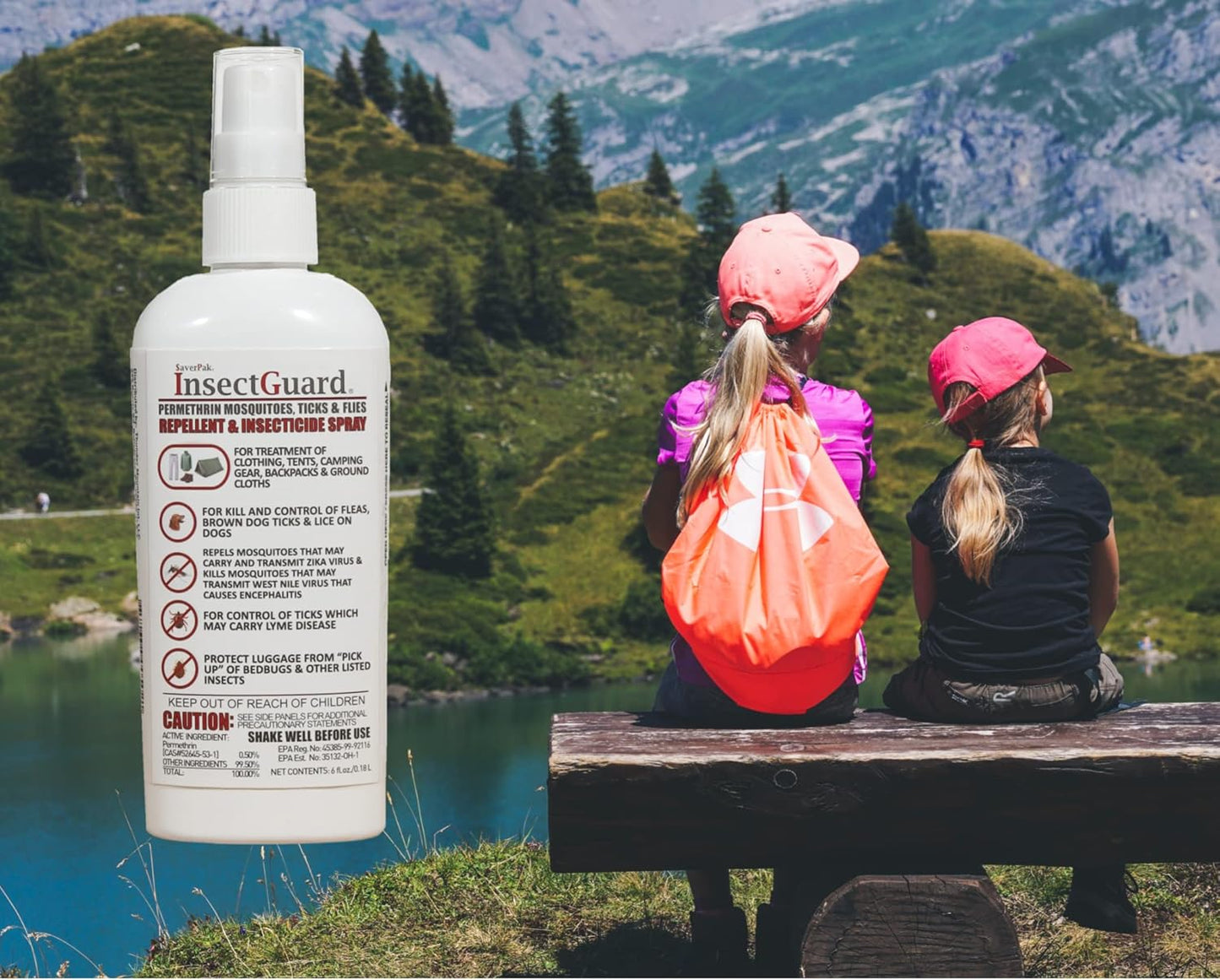 InsectGuard Permethrin Mosquitoes, Ticks and Flies Repellent & Insecticide Spray Gallon (128.00oz) 2 Pack